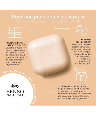 SENSO NATURALE ARGAN Solid Body Oil - elastic moisturizing cream for firm skin - prevents loss of tone and stretch marks - Vitamin E - Vegan - equivalent to 500 ml of liquid - Buy Online on GoSupps.com