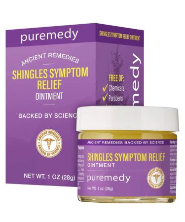 Puremedy Shingles Symptom Relief Ointment All Natural Homeopathic Salve to Soothe and Relieve Skin - 1 oz. (Pack of 1)