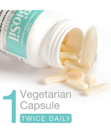 BioSil by Natural Factors | Hair Skin Nails Support | Vegan Collagen Generator | 120 Capsules | Strong & Healthy Growth - Buy Online on GoSupps.com