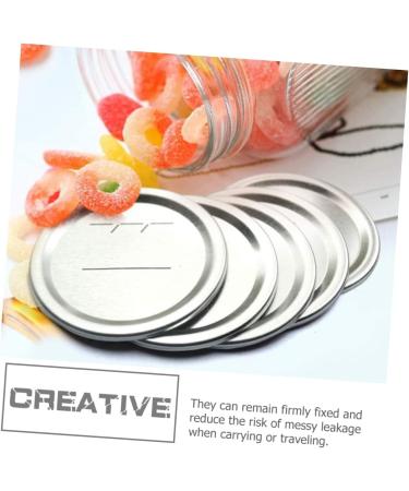 Mipcase 90 Pcs Mason Jar Lids Jam Jar Lid Jars Lids Mason Jar Drinking Lids Coffee Supplies Metal Lid Jar Lid Covers Wide Jars Mouth Disc Fermenting Lids Tool CD Tinplate Glass Bottle Seal Silverx3pcs 7X7X0.2CMx3pcs - Buy Online on GoSupps.com