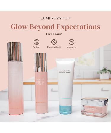 Mannatech Luminovation K-Beauty System | 4-Step Korean Skincare Set - Purifying Cleanser Toner Essence Lotion & Intensive Care Cream - Buy Online on GoSupps.com