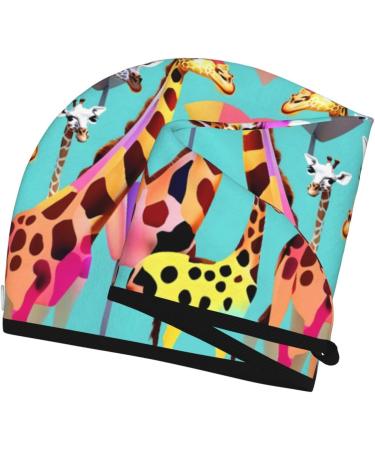 Colorful Giraffe Hair Drying Cap - Quick-Dry Coral Velvet Towel Wrap for Women & Men | Ideal for Travel & Home - Buy Online on GoSupps.com