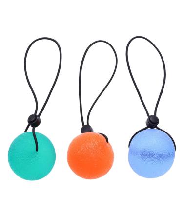 Solustre 3 pc. Fitness equipment exercises squeezeball grip strengthen ball fitness hand therapy therapy powdery balls train wrist tools.