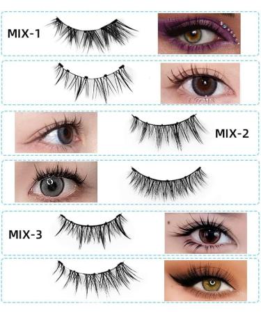 Magnetic Eyelashes Magnetic Eyelashes With Applicator Magnetic Eyelashes Natural Look Reusable Magnetic Lashes No Glue Or Eyeliner (MIX-3) - Buy Online on GoSupps.com