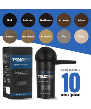 Trimzpro Signature Keratin Hair Fibres 14g - 10 Shades | Instant Thickening & Concealing Powder | Lock-In Tech for Natural Look & Durability | Hair Volumizer for Men & Women DARK BLONDE - Buy Online on GoSupps.com