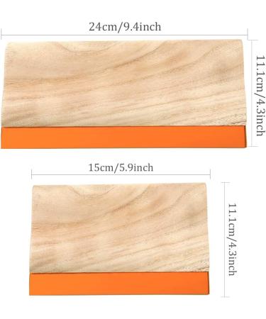 Caydo 2-Piece Screen Printing Squeegee Set - 75 Durometer Wooden Ink Scraper - 9.4 and 5.9 Inch Sizes - Buy Online on GoSupps.com