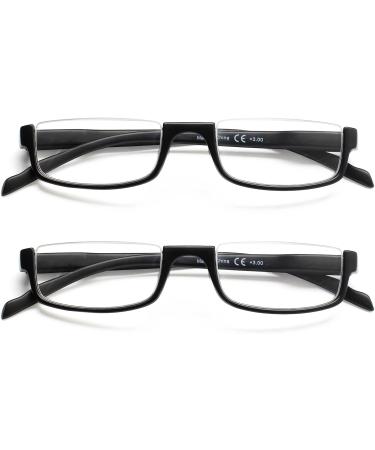 Kerecsen 5-Pack Half-Moon Reading Glasses for Women & Men - Black 2.0 Reader Frames with Spring Hinges | International Shipping Available - Buy Online on GoSupps.com