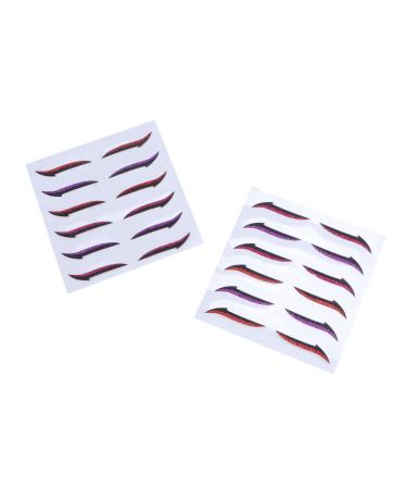 TOVINANNA 24 Pairs Glitter Eyeliner Eyelid Transfer Tape Eyeshadow Sticker Miss Hair Accessories Double Eyelid