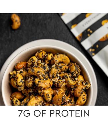 Handfuel Everything Bagel Cashews Hand Roasted Salted Cashews 7g of Protein Non-GMO Vegan Friendly Plant Based Flavoured Cashew Nuts - 40g Per Pouch (12 Count) 12 Count (Pack of 1) - Buy Online on GoSupps.com