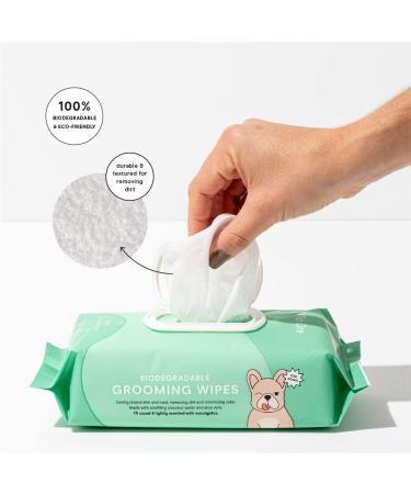 Wild One Eucalyptus Natural Dog Grooming Wipes - Cruelty-Free & Biodegradable (Pack of 2, 70 Wipes per Pouch) - Buy Online on GoSupps.com