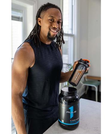 Rule 1 Whey Blend | 100% Whey Protein From Whey Concentrates Isolates & Hydrolysates | 24 Grams Protein 5 Grams BCAAs & 4 Grams Glutamine Per Serving (5LB Strawberries & Creme) Strawberries & Creme 5LB - Buy Online on GoSupps.com