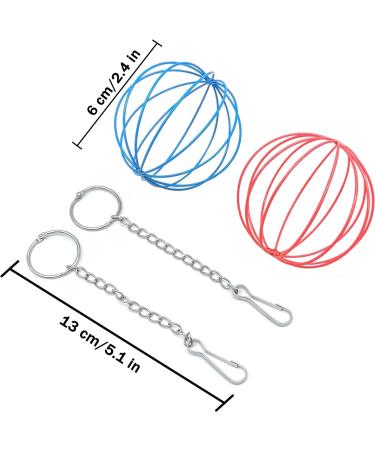 2PCS Rabbit Hay Feeder Ball Bunny Grass Sphere Play Chew Toy 2-in-1 Hay Manger Dispenser for Chinchillas Guinea Pigs Hamsters Small Animals Blue Red - Buy Online on GoSupps.com