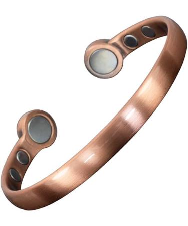 Holistic Magnets Solid Copper Magnetic Bracelet Men Women Copper Bangle High Power Neodymium Magnets Unisex Adjustable HPC - M: Wrist 16–19.5cm/6.3–7.7” - Buy Online on GoSupps.com