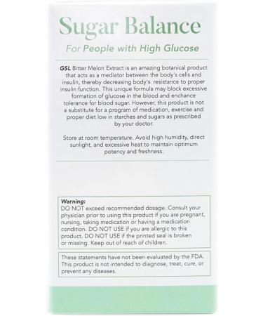 GSL Technology Original Sugar Balance 1000mg Bitter Melon Extract Made in USA (30 Count) - Buy Online on GoSupps.com