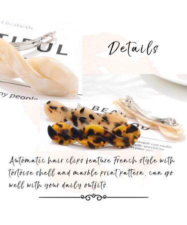 Brinie Tortoiseshell Geometric Hair Barrettes Clips Pins for Women and Girls - Pack of 3 - Buy Online on GoSupps.com