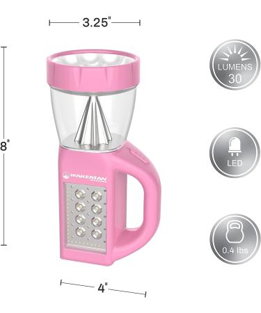Wakeman 3 in 1 LED  Flashlight and Panel Light  Lightweight Camping Lantern for Camping  Hiking  Reading  and Emergency Outdoors (Pink) - Buy Online on GoSupps.com