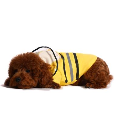 Wizland Dog Raincoat | Lightweight Waterproof Jacket for X-Small Dogs | Yellow XS - Buy Online on GoSupps.com