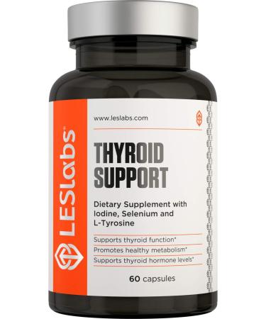 LES Labs Thyroid Support  Metabolic Health, Thyroid Hormone Production, Energy & Focus  Iodine, L-Tyrosine, Ashwagandha, Selenium & Turmeric  60 Capsules