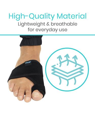 Vive Bunion Corrector for Women & Men - Big Toe Brace with Splint & Adjustable Strap for Pain Relief & Alignment - Orthopedic Foot Sleeve for Hallux Valgus & Hammer Toe - Buy Online on GoSupps.com