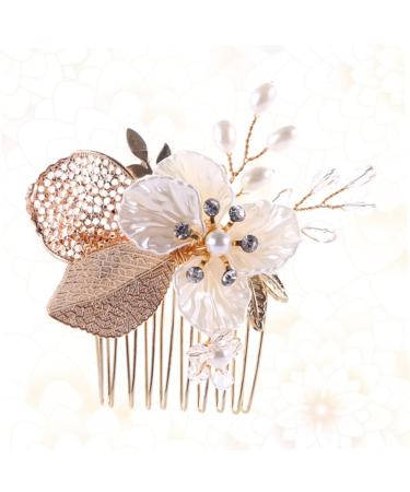 DOITOOL Bride Comb Rhinestone Comb Crystal Rhinestones Pearl Hair Pin Rhinestone Hair Comb Crystal Headpiece Comb for Bridal Pearl Hair Comb Bride Headpieces for Wedding - Buy Online on GoSupps.com