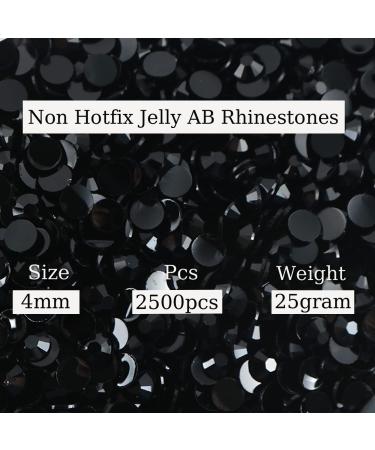 2500pcs 4mm Jelly Rhinestone AB Color Non Hotfix Diamonds for Crafts - A27 Black - Buy Online on GoSupps.com