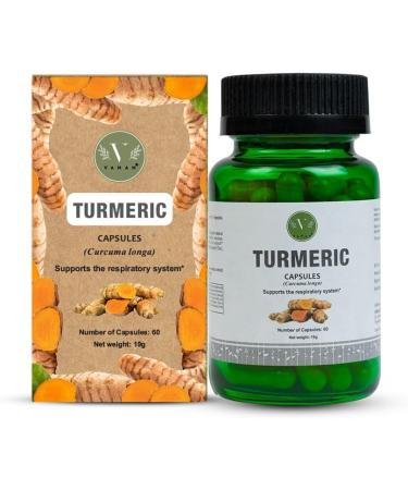 Vanan Turmeric Capsules | Pure Turmeric & Black Pepper | Herbal Turmeric Supplement for Skin & Respiratory System - Buy Online on GoSupps.com