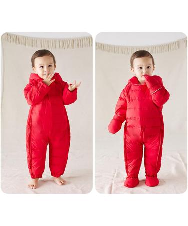 famuka Baby Winter Warm Down Snowsuit | Red | 9-12 Months - Buy Online on GoSupps.com