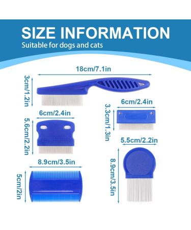 KQNM 6-Part Flea Comb Set for Dogs & Cats | Pet Tearing Stain Remover | International Shipping Available - Buy Online on GoSupps.com