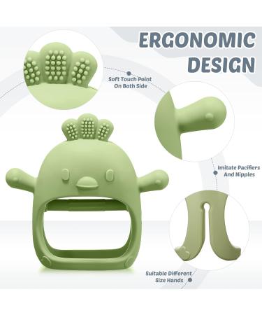 Treela 6 Pcs Baby Teething Toys - Silicone Teether Mitten for Babies 0-6 Months - Anti-Drop Chew Toys - Cute Color - Newborn Breastfeeding Needs - Buy Online on GoSupps.com