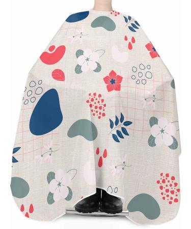 Buy Bohemian Flower Barber Cape | Adjustable Aesthetic Hair Cutting Cape for Men Women & Kids - Retro Beige 55x63 Inch - Buy Online on GoSupps.com