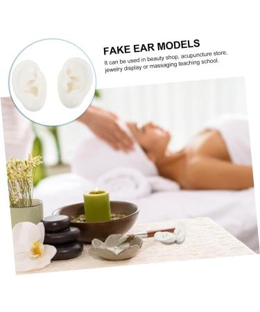 Pair of Human Ear Model Silicone Mold for Jewelry and Body Stencils - White Medium - Buy Online on GoSupps.com