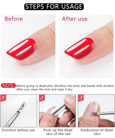 Stainless Steel Cuticle Remover & Cutter Set for Manicure Pedicure - Anti-slip Nails Cleaner & Trimmer - Buy Online on GoSupps.com