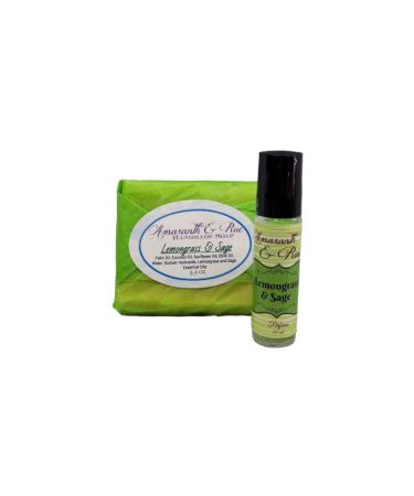Lemongrass & Sage Handmade Soap and Perfume Set by Amaranth & Rue