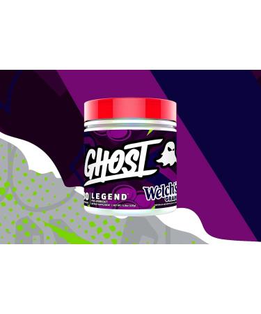 Ghost Legend V2 Pre-Workout | Caffeine L-Citrulline & Beta Alanine Blend for Pump Energy & Focus | Sugar-Free Pre-Workout | 50 Servings 400G (Grape) - Buy Online on GoSupps.com