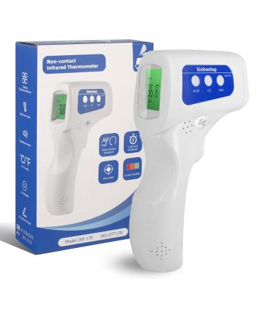 Kinbontop No-Touch Infrared Thermometer for Adults Children and Infants with High Temperature Alarm and Instant Accurate Readings Gun-shaped design
