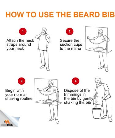 Beard Shaving Catcher Bib The Smart Way to Shave Beard Trimming Apron & Shaving Cape Perfect Grooming Gift or Men's Birthday Gift Includes Shaping Comb Storage box & E-Book - by Mobi Lock Apron + Kit - Buy Online on GoSupps.com