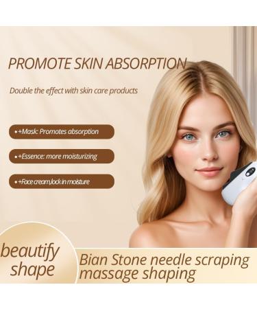 Gua Sha Electric Facial Tool - Bian Stone Sculpting Massager for Skin Tightening Jawline & Puffiness Relief - Shop Internationally - Buy Online on GoSupps.com