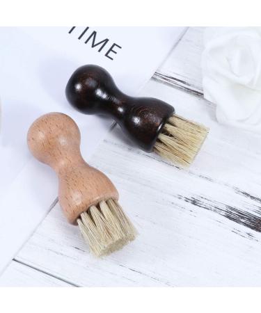 EXCEART Shoe Brush Cream Applicator Wooden Shoe Shine Brushes Polish Paste Jar Dauber Bristles Shaft Slotted for Boots Shoes & Other Leather Care - Buy Online on GoSupps.com