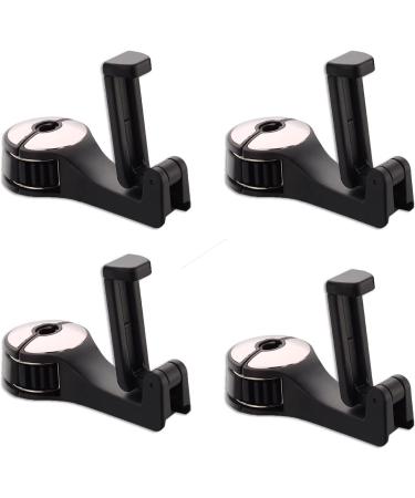 Usmei rear hooks for car seats with cell phone holder 2 in 1 headrest hook pocket holder car clothes hanger headrest portable organizer owner hook for car rear seat (4PCs silver)