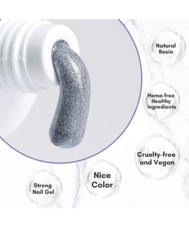 Makartt 50ml Cat Eye Poly Nail Gel - Charcoal Onyx | Nail Extension Gel for DIY Manicure & Nail Design | Perfect Gift for Starters - Buy Online on GoSupps.com
