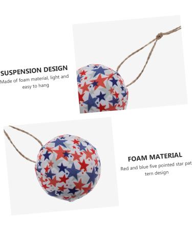 Cabilock 5pcs Independence Day Cloth Ball American Ceiling Hanging Christmas Red Household Foam Hanging Ball - Buy Online on GoSupps.com