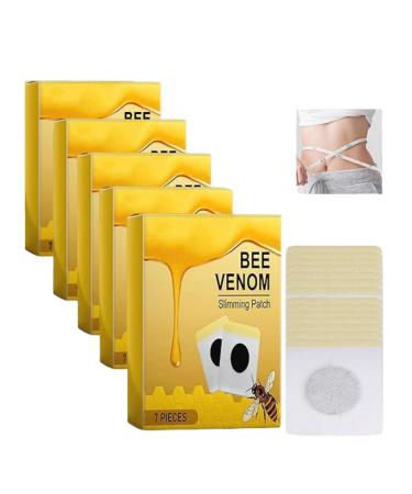 Bee venom beeergift slimming paving lymphatic drainage patch slimming pavement Bostore Bienengift lymph drainage slimming paving for beer belly belly fat waist bucket (5PCs)