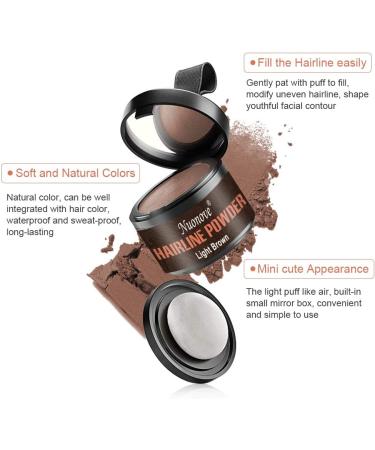 Instant Hairline Powder Shadow - Professional Root Concealer for Men and Women in Light Brown/Dark Brown - Waterproof - Buy Online on GoSupps.com