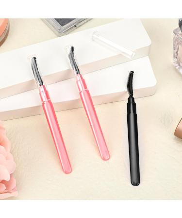 4 Pcs Silicone Eyelash Separator Tool Set - Lash Brush & Eyebrow Spoolie - Black & Pink - Perfect for Accurate Mascara Application & Eyelash Defining - Buy Online on GoSupps.com