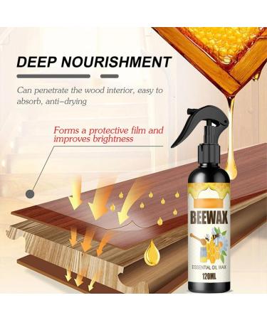 LONGLUAN Natural Micro-Molecularized Beeswax Spray Molecularized Beeswax Spray Bees Wax Furniture Polish and Cleaner Antique Furniture Cleaner Crack and Scratch Renovation Care Wax (2pcs) - Buy Online on GoSupps.com