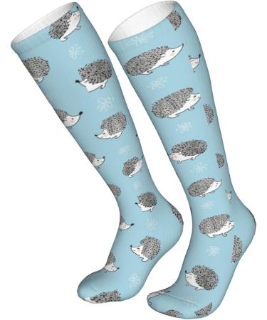 Cute Hedgehog Compression Socks for Men & Women | 15-20 mmHg Support for Running & Cycling - Buy Online on GoSupps.com