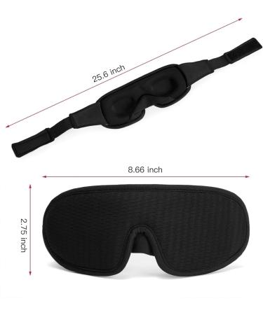 3D Contoured Sleep Mask for Men and Women - Block Out Light, Soft Eye Mask for Travel and Home - Breathable Eye Shade for a Restful Night's Sleep - Buy Online on GoSupps.com