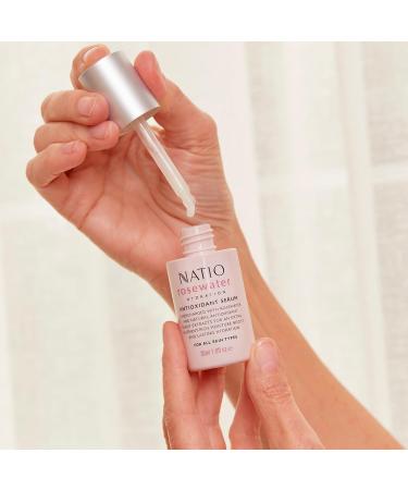 Natio Rosewater Hydration Antioxidant Serum - 1 oz Anti-Aging & Moisturizing Serum for Radiant Skin | International Shipping - Buy Online on GoSupps.com