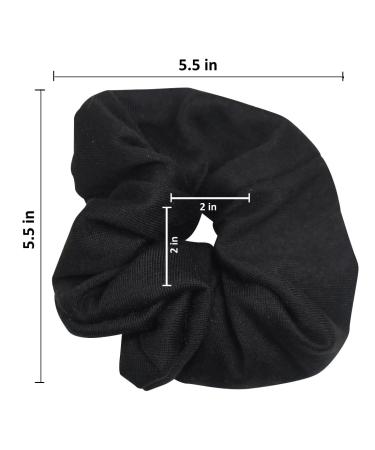 Set of 6 Large Solid Scrunchies in Black, White, and Red - Buy Online on GoSupps.com