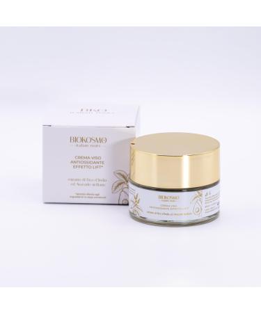 BIOKOSMO - Italian roots-antioxidant face cream with lift effect prickly pear extract and Sicilian avocado - 100% Organic - 100% Made in Italy - Cruelty Free